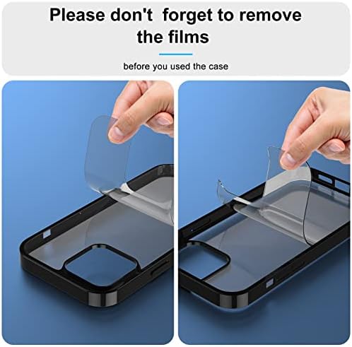 מקרה Obimeeeo לאייפון 13 פרו מקסימום Case Back Back | מארז אייפון קשה ואייפון רך נגד צנרת אטום-זעזועים